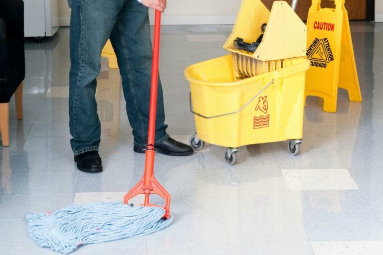 Janitorial Services - mopping floor